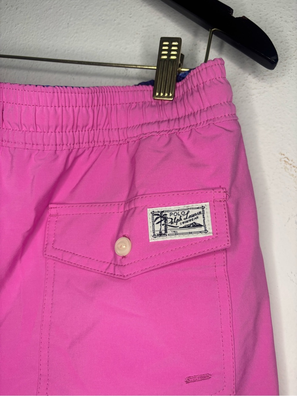 POLO RALPH LAUREN BRIGHT PINK SLIM FIT MENS SWIM TRUNKS SZ MEDIUM - Picture 6 of 7